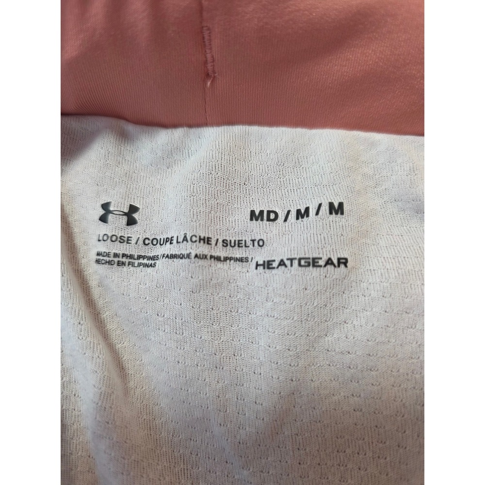 NEW Under Armour HeatGear Fly By 2.0 Running Shorts Womens Medium Mauve Pink/B54 - Picture 7 of 8